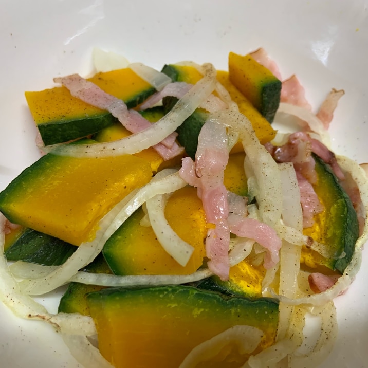 電子レンジで作る お弁当のおかず かぼちゃベーコン レシピ 作り方 By みのりのあき 楽天レシピ